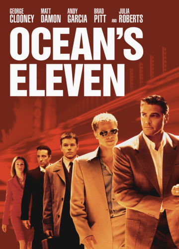 Movie poster for the 2001 Ocean's Eleven remake with George Clooney.